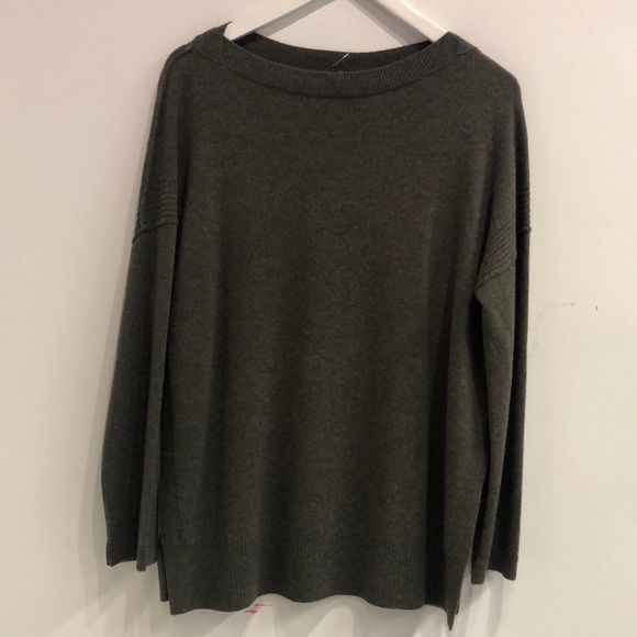 AllSaints Tara Military Green Cashmere Blend Sweater - Picture 2 of 12